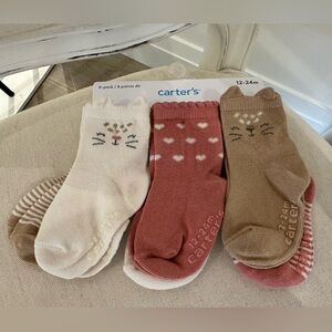 🦢 3~12 Mth Animal Face and Polka Dot Socks - 6 Pack